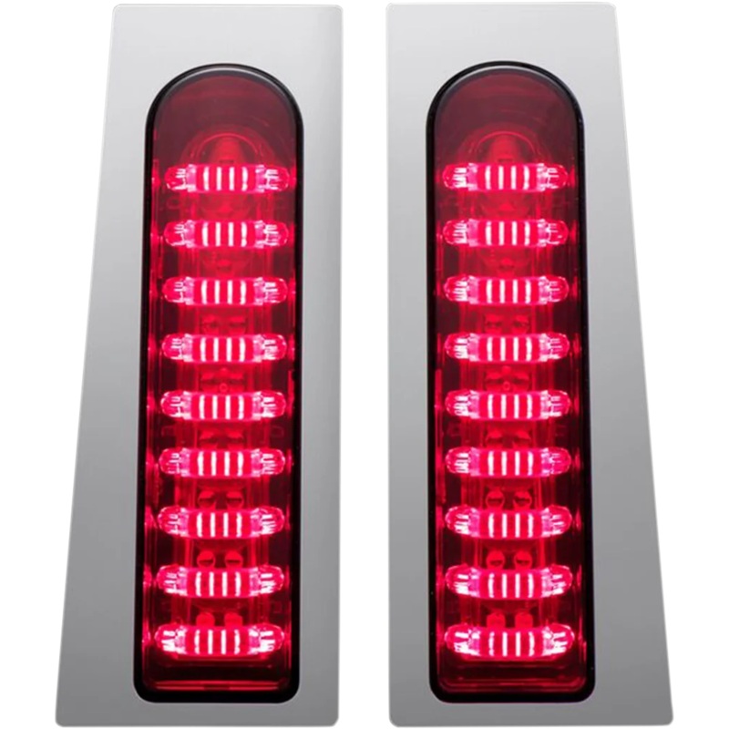 Custom Dynamics ProBEAM Fillerz Lights – Red – Chrome PB-FILL-R-C