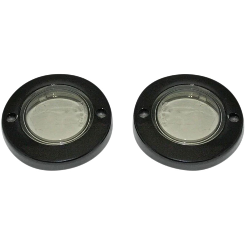 Custom Dynamics ProBEAM Flat Bezel Turn Signal Adapters – Black/Smoke PB-FLAT-BEZ-BS