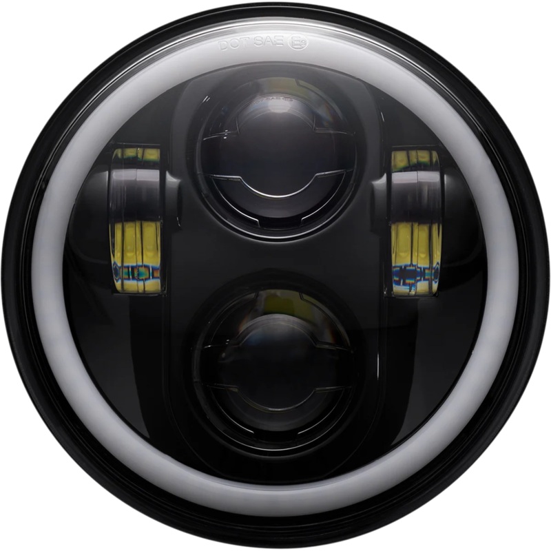 Custom Dynamics 5.75″ Headlamp – with Mounting Ring – Black PG-575-B