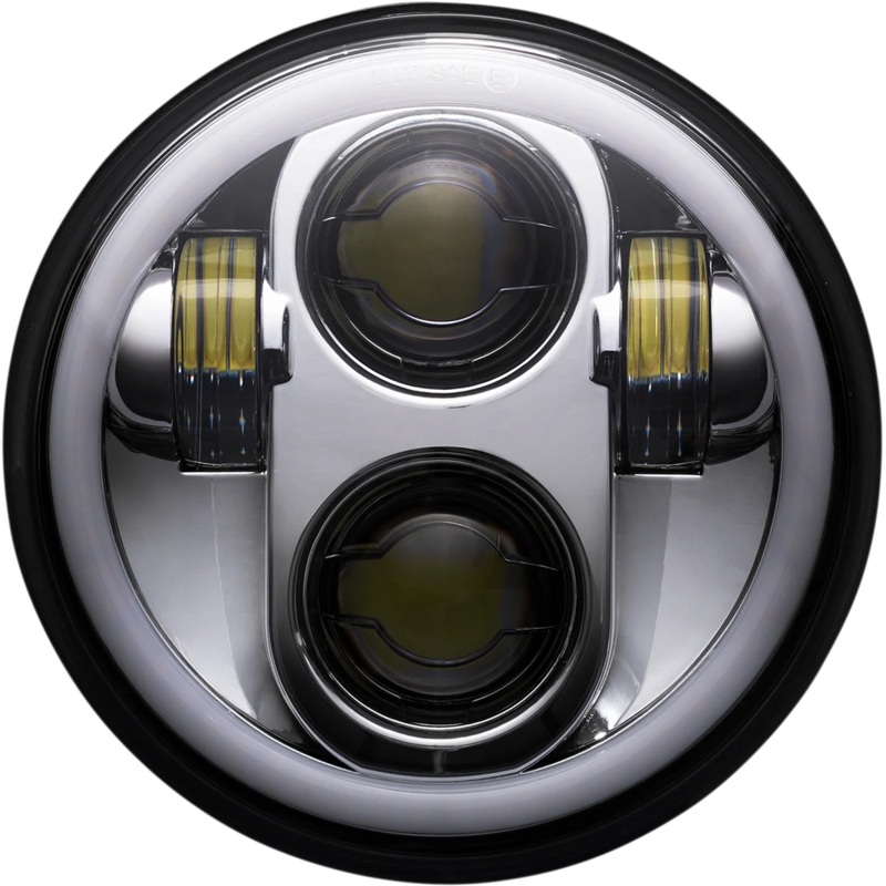 Custom Dynamics 5.75″ Headlamp – with Mounting Ring – Chrome PG-575-C