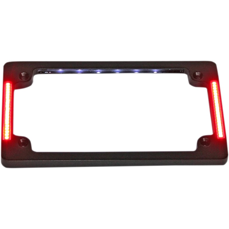 Custom Dynamics License Plate Frame with LED – Flat – Black TF07-B