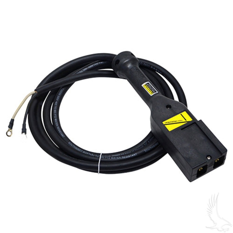 Golf Cart DC Cord – PowerWise 9′ – EZGO 48V Notched Industrial Plug
