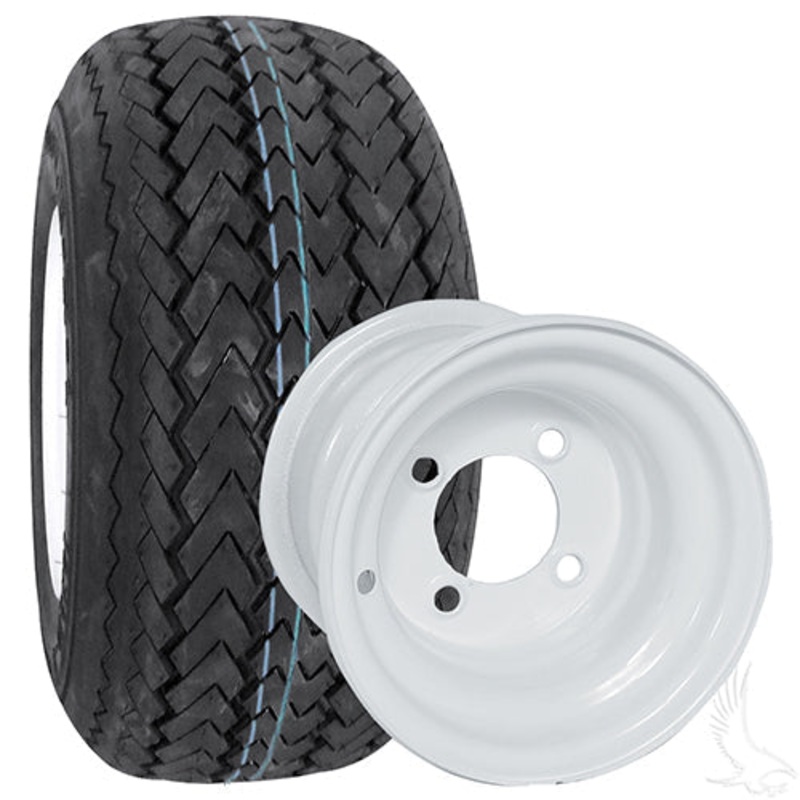 415/234 – Steel – White 8×7 Standard with Kenda Hole In One 18×8.5-8 – 4 ply