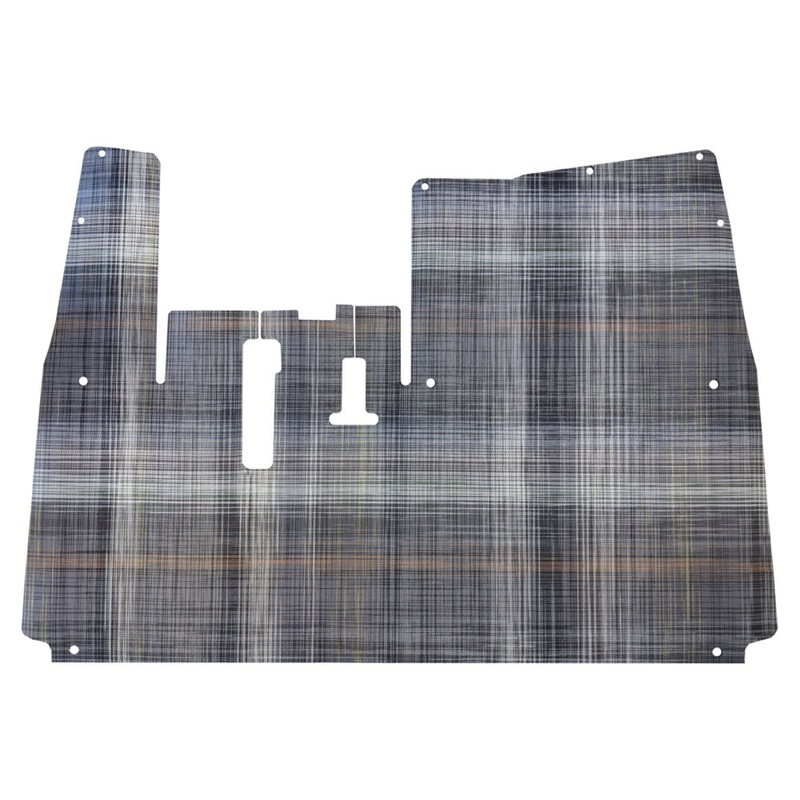 Chilewich Premium Yamaha Gray Plaid Floor Mat (Model Drive2)