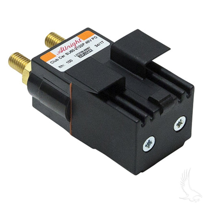 Club Car Precedent Golf Cart Solenoid – 48V Terminal Copper with Slide in Mounting Bracket