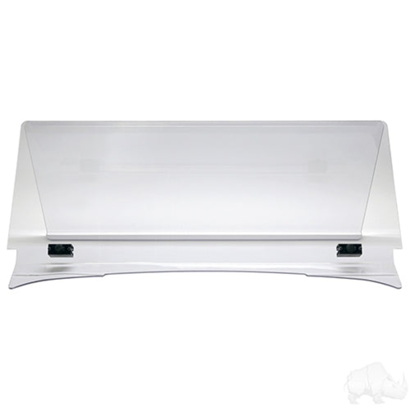 EZGO TXT Golf Cart Deluxe Windshield – 2-Piece Fold Down (1/4″)