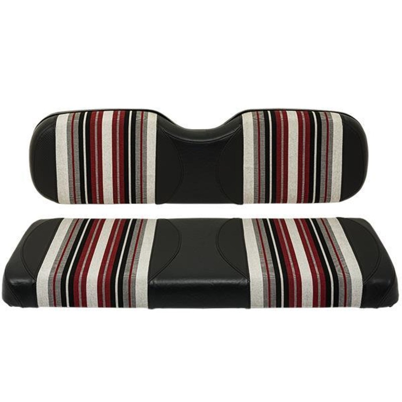 Red Dot Burgundy/Black/White Harmony Rear Seat Covers for GTW Mach1/Mach2 & MadJax Genesis 150