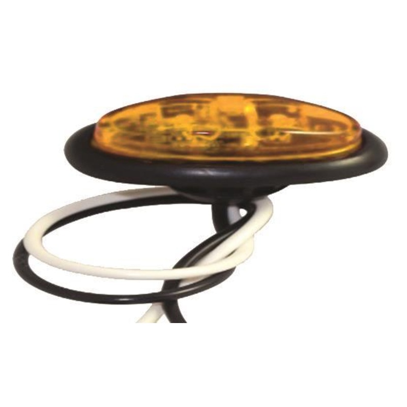 Amber Mini Oval Marker Light With Bare Wire Ends