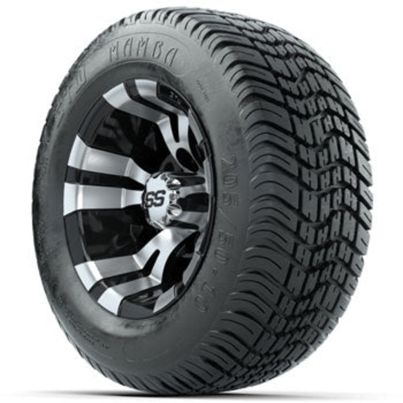 GTW Vampire Wheels 10 in Wheels with 205/50-10 Mamba Street Tires – Set of 4