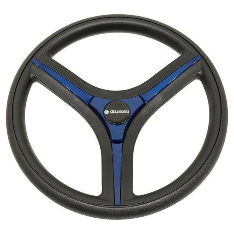 Gussi Italia Brenta Black/Blue Steering Wheel for All E-Z-GO TXT / RXV Models