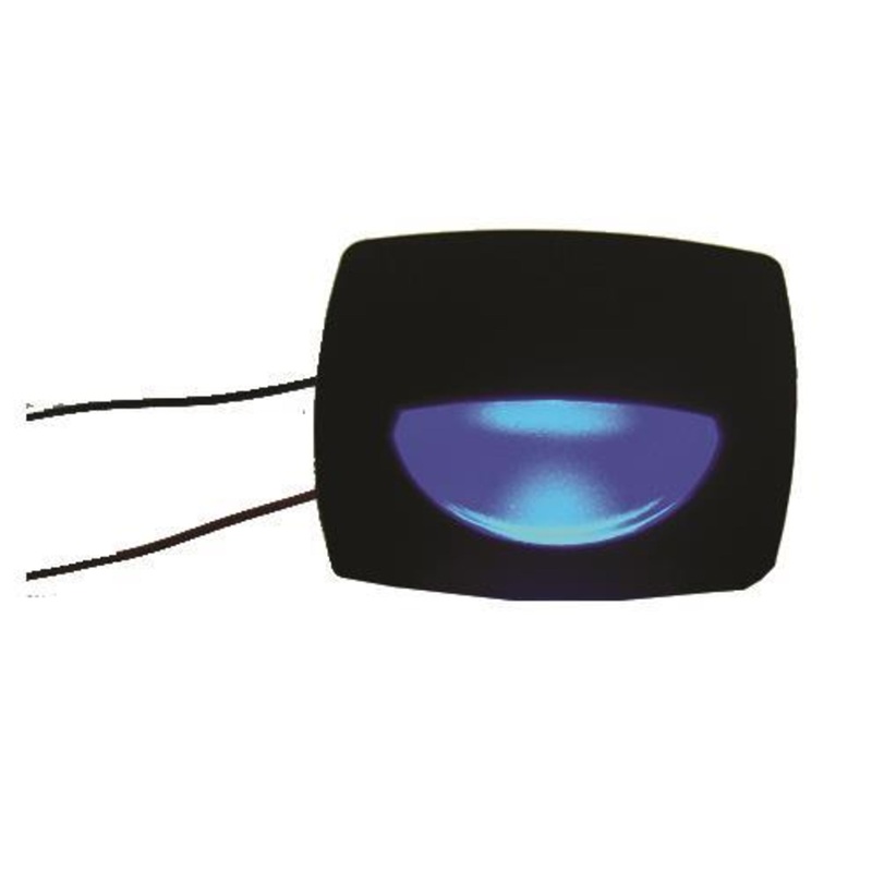 Interior LED Courtesy Light. Black Body With 2.2″ Blue LED. Great For Glove Box