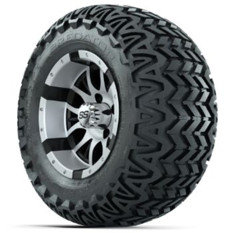 Set of 4 – 12 in GTW Diesel Wheels with 23×10.5-12 GTW Predator All-Terrain Tires