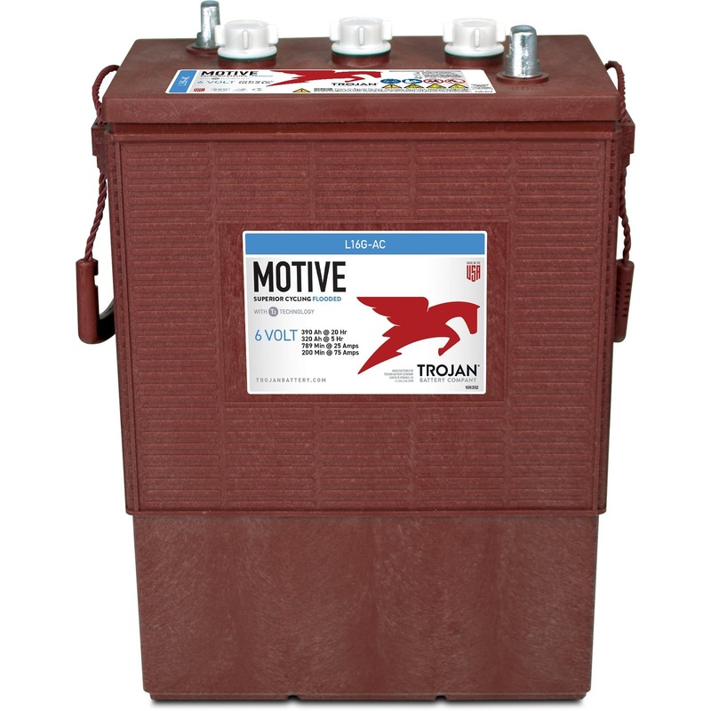Trojan Motive L16G-AC 6V 390Ah Flooded Lead Acid Deep Cycle Battery 1X