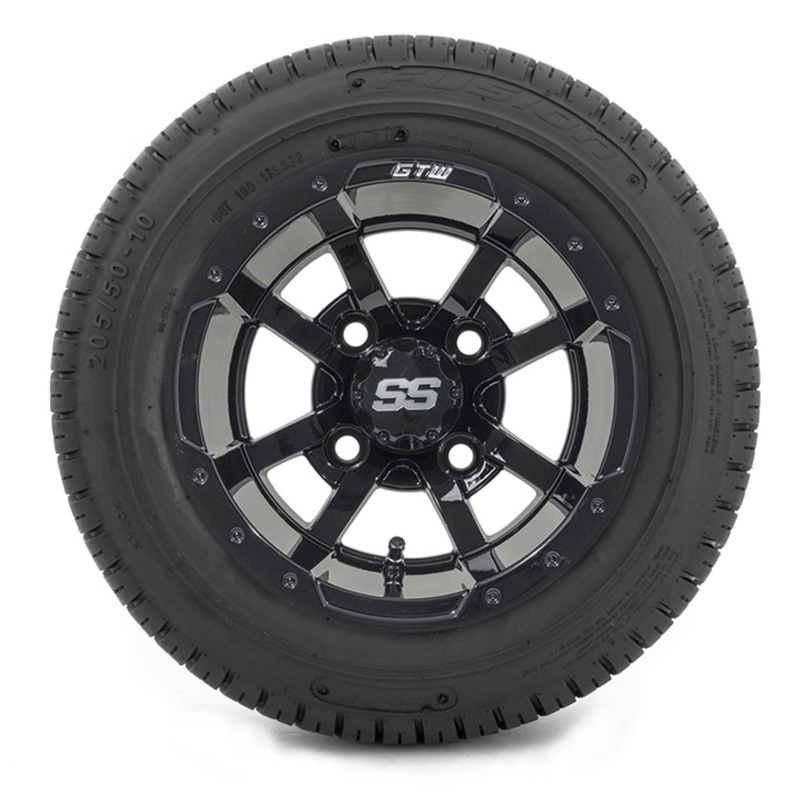10″ GTW Tempest Wheels with DOT Fusion Street Tires  Set of 4