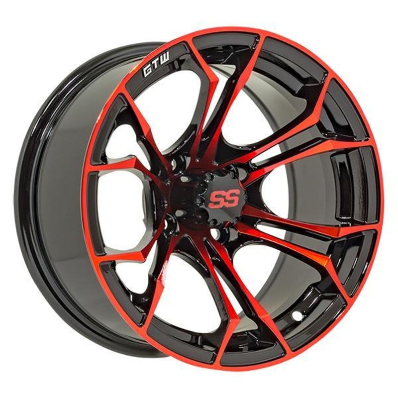 12″ GTW Spyder Wheel  Black with Red Accents