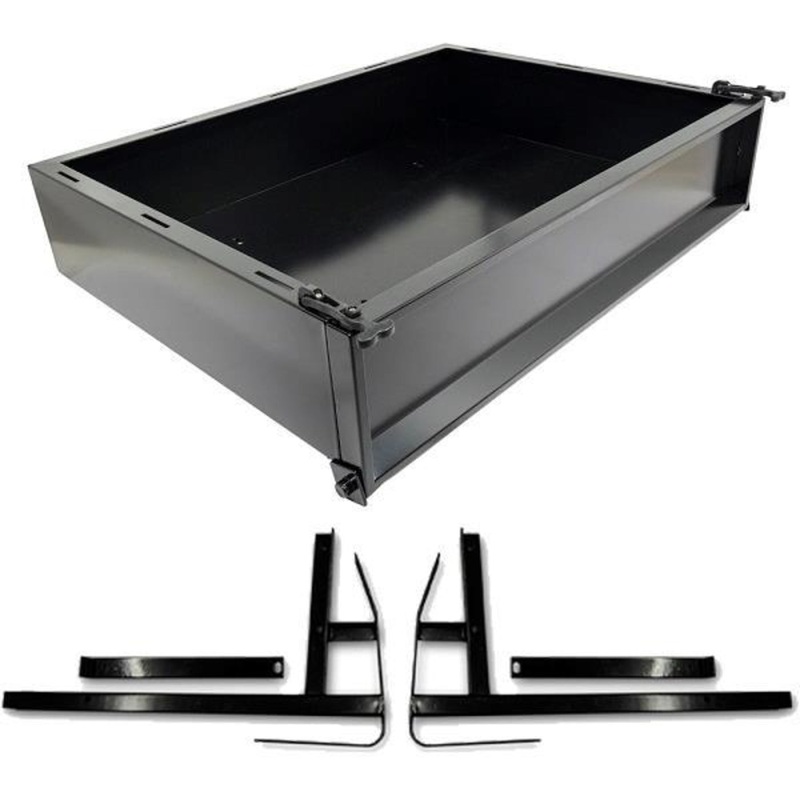 GTW Black Steel Cargo Box Kit For E-Z-GO TXT/T48 (Years 1994.5-Up)