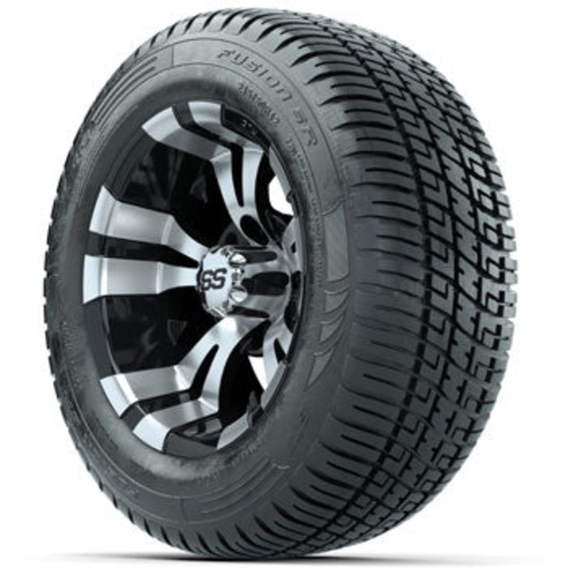 GTW Vampire 12 in Wheels with 215/50-R12 Fusion S/R Street Tires – Set of 4