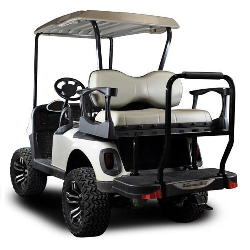 MadJax Genesis 300 with Deluxe Oyster Aluminum Rear Flip Seat – E-Z-GO RXV