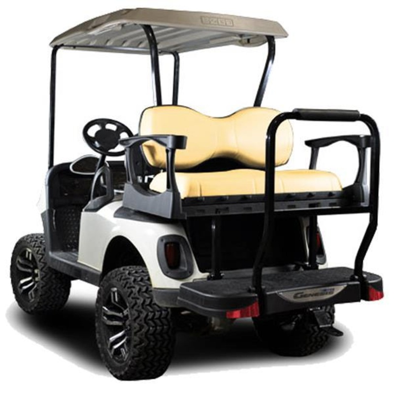 MadJax Genesis 300 with Deluxe Sandstone Aluminum Rear Flip Seat – E-Z-GO RXV