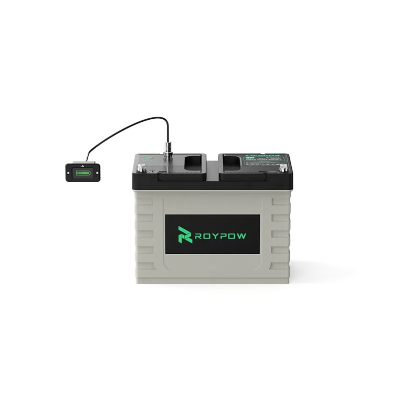 Roypow 24V 50Ah Lithium Iron Phosphate Battery Rechargeable LiFePO4 Battery Pack, 5000-8000 Life Cycles BMS for Truck Air Conditioner, RV, Solar, Marine, Floor Scrubber