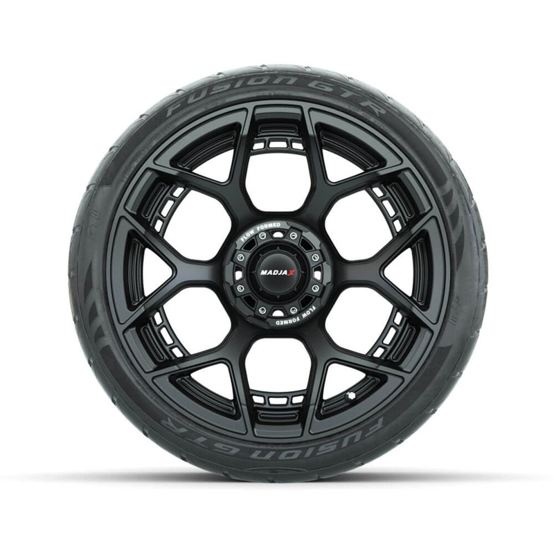 Set of (4) 15″ Inch MadJax Flow Form Evolution Matte Black Wheels with GTW Fusion GTR Street Tires