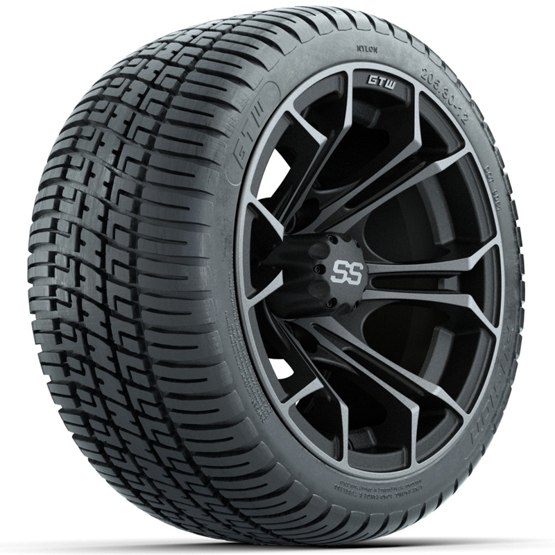 GTW Spyder 12 in Wheels with 205/30-12 Fusion Street Tires – Set of 4