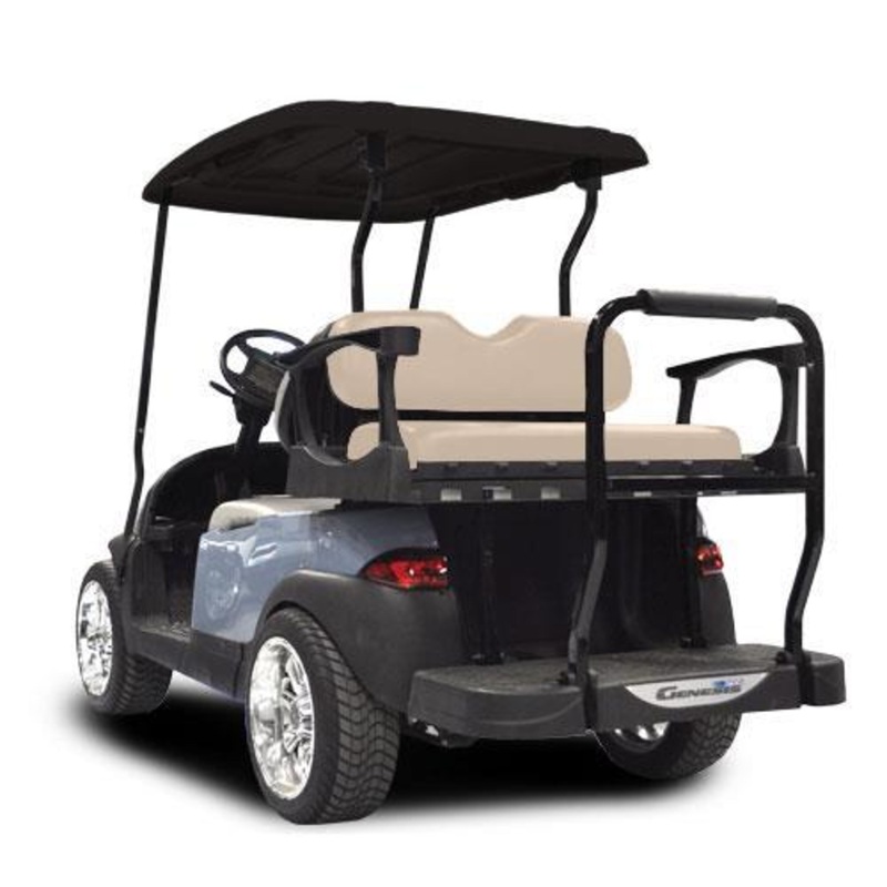 MadJax Genesis 300 with Standard Buff Aluminum Rear Flip Seat – Club Car Precedent 2004-Up