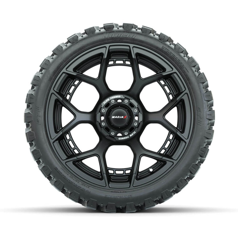 Set of (4) 15″ Inch MadJax Flow Form Evolution Matte Black Wheels with GTW Nomad Off Road Tires