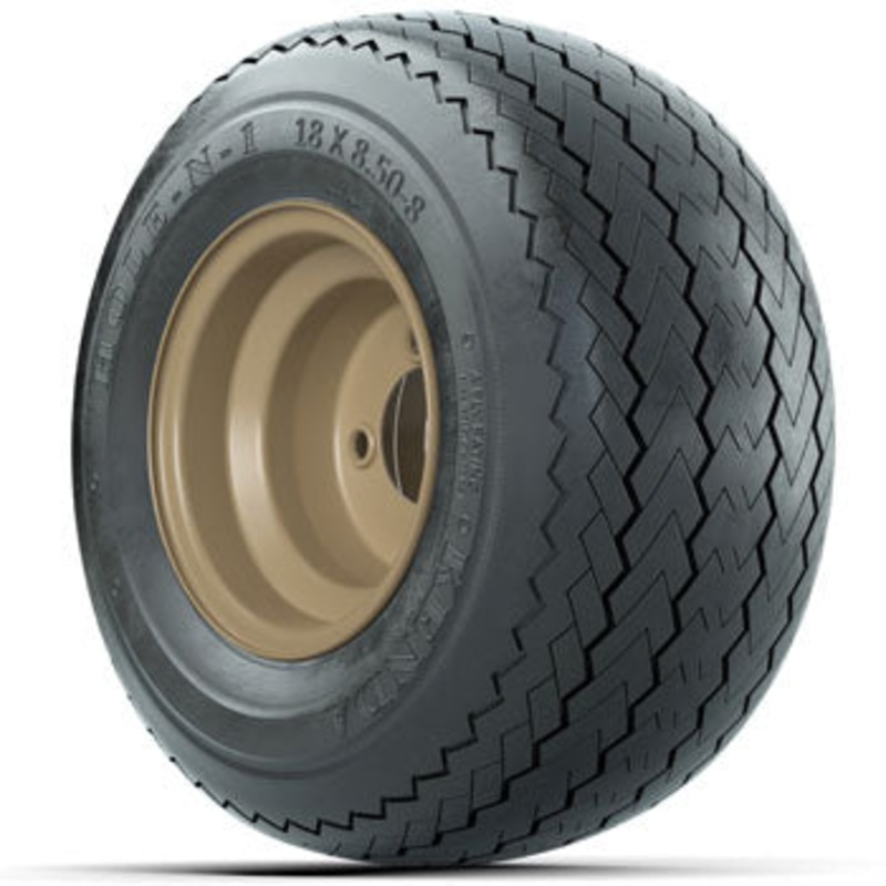 Stone Steel 8 in Wheels with 18 in Kenda Hole-N-1 Tires – Set of 4