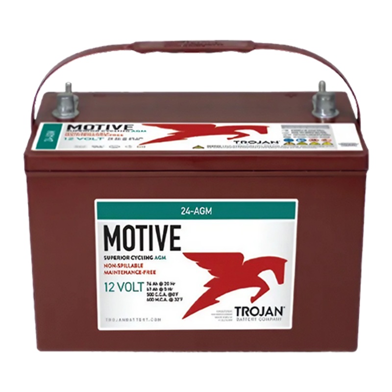 Trojan Motive 24-AGM 76Ah 12VDC Group 24 Deep-Cycle AGM Battery