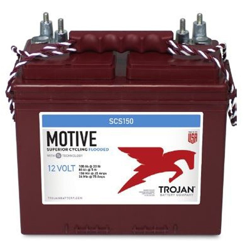 Trojan Motive SCS150 100Ah 12VDC Group 24 Marine/RV Deep-Cycle Flooded Battery