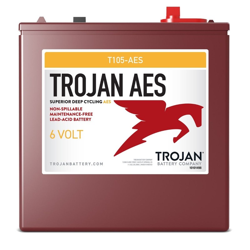 Trojan T-105-AES 6V Superior Deep Cycling AGM Battery 1X