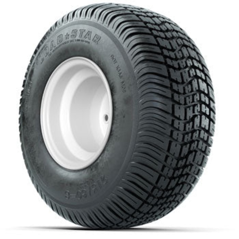 White Steel 8 in Wheels with 18 in Kenda Load Star Tires – Set of 4