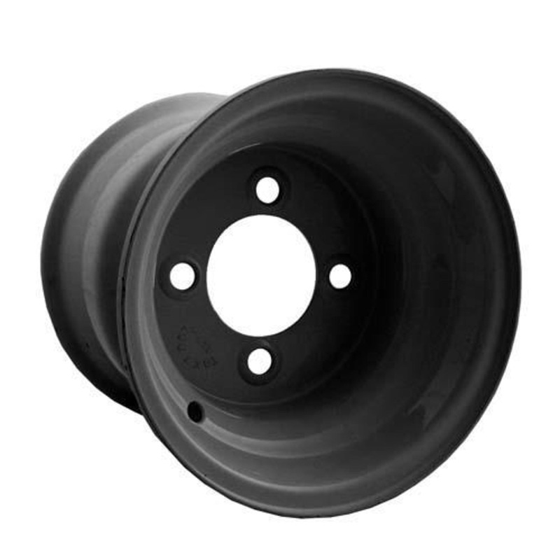 8×7 Gloss Black Steel Wheel (Centered)