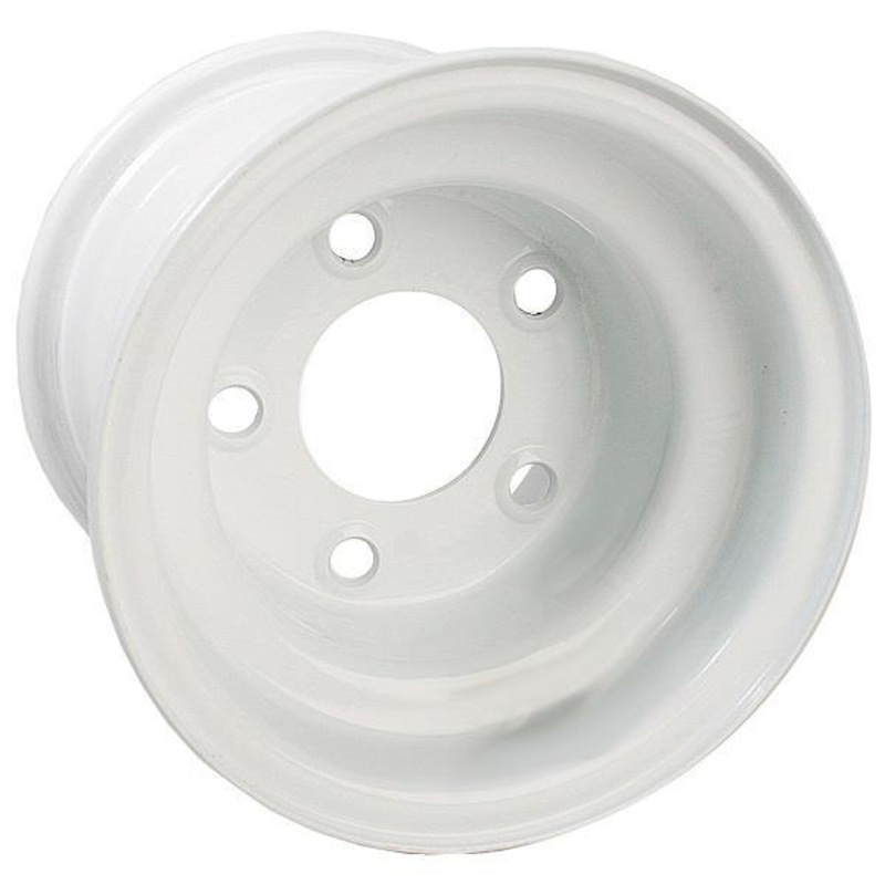 8×7 White Steel Wheel Centered (5 Hole)