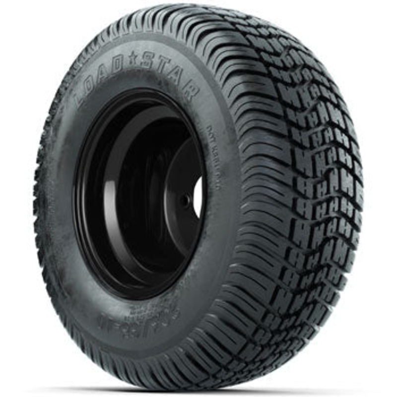 Black Steel Offset 10 in Wheels with 205/65-10 Kenda Load Star Tires – Set of 4