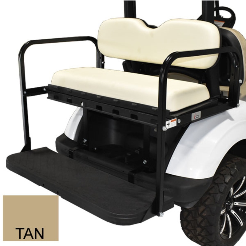 GTW MACH3 Rear Flip Seat for E-Z-GO TXT – Tan (Years 1994.5-Up)