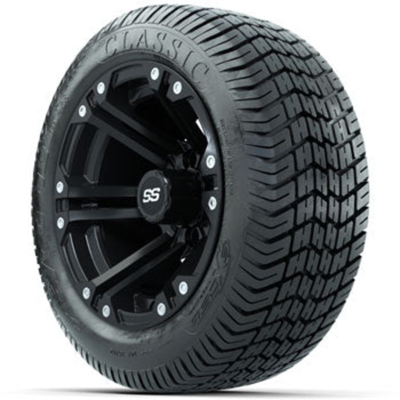 GTW Matte Black Specter 12 in Wheels with 215/40-12 Excel Classic Street Tires – Set of 4