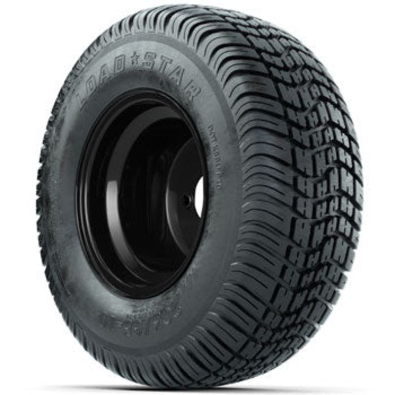 Matte Black Steel Offset 10 in Wheels with 205/65-10 Kenda Load Star Street Tires – Set of 4