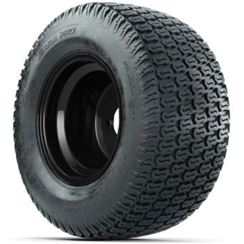 Matte Black Steel Offset 10 in Wheels with 20×10-10 S-Tread Terra Pro Tires – Set of 4