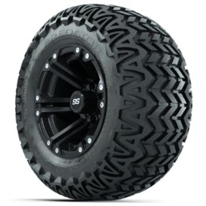 Set of 4 – 12 in GTW Specter Wheels with 23×10.5-12 GTW Predator All-Terrain Tires