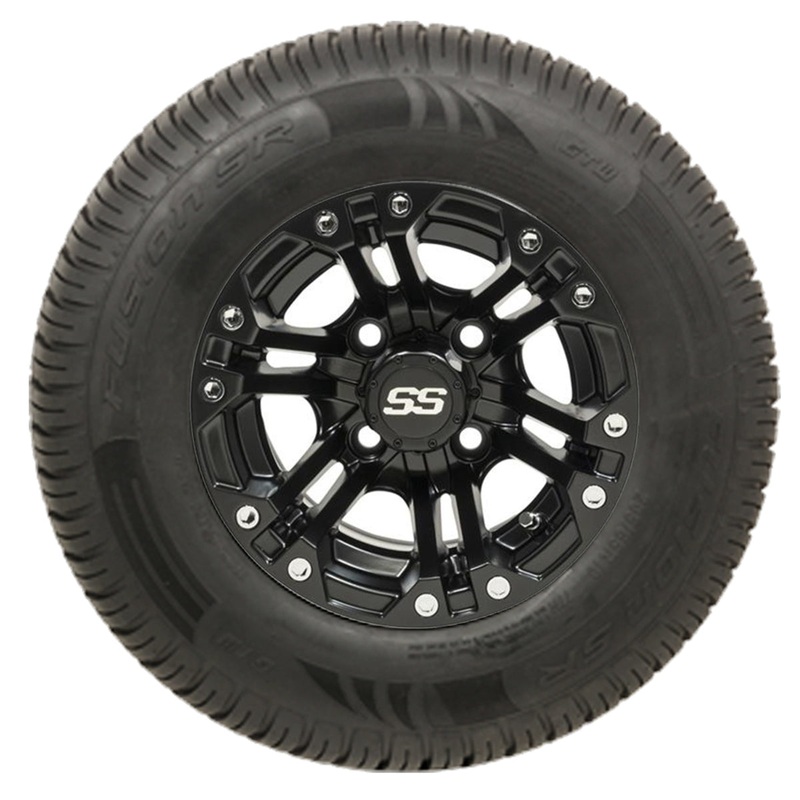 10″ GTW Specter Matte Black Wheels with 20″ Fusion DOT Street Tires – Set of 4