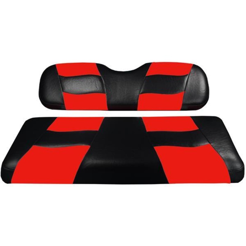 MadJax Riptide Black/Red Two-Tone E-Z-GO TXT & RXV Front Seat Covers