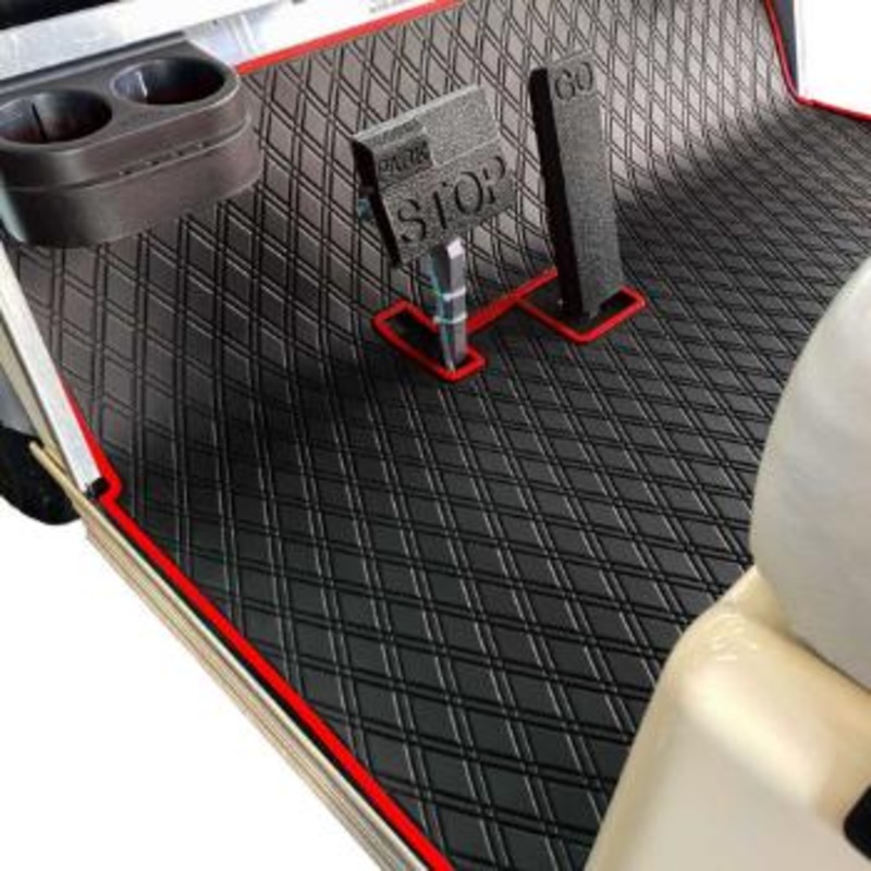 Xtreme Floor Mats for Club Car DS (82-13) / Villager (82-18) – Black/Red