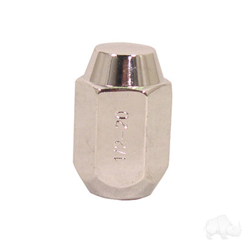Lug Nut, Chrome Closed End Standard 1/2″-20, OD 3/4″