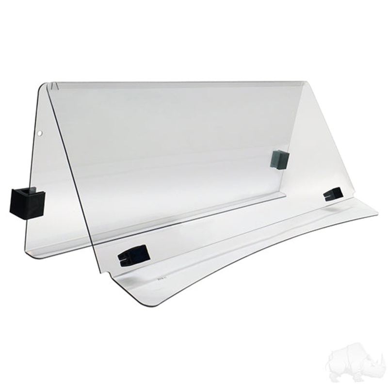 Windshield, Clear 2 Piece, EZGO Express Cowl w/ Standard Top & 3/4″ Strut