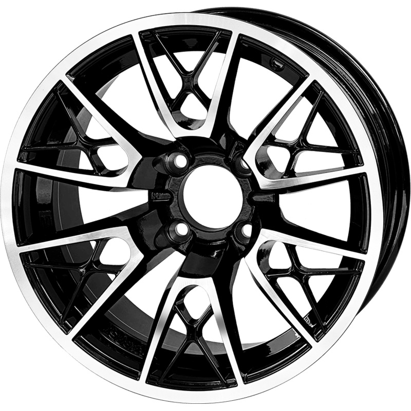14 Saber Tooth Machined Black Wheel  Aluminum Alloy – WH1440