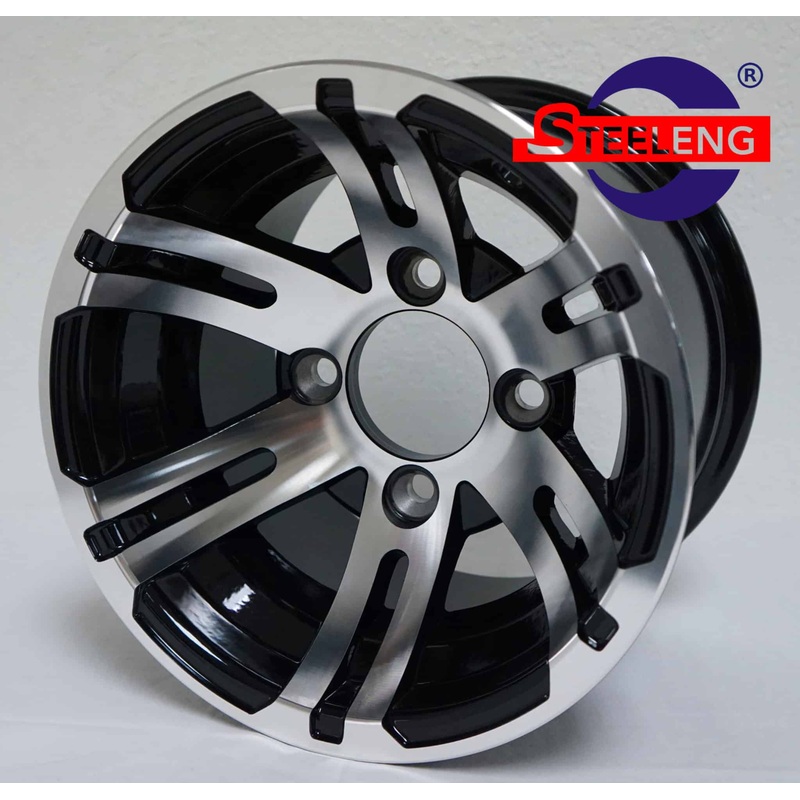 10 Bulldog Machined/Black Wheel  Aluminum Alloy – WH1004