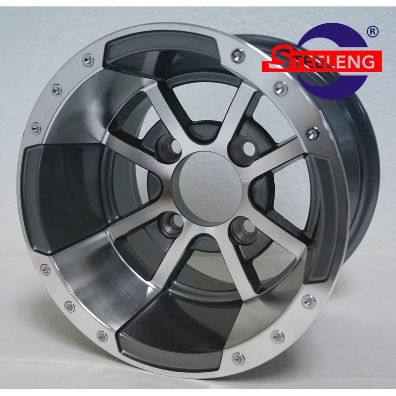10″ Machined Gunmetal Storm Trooper Aluminum Wheels – WH1014