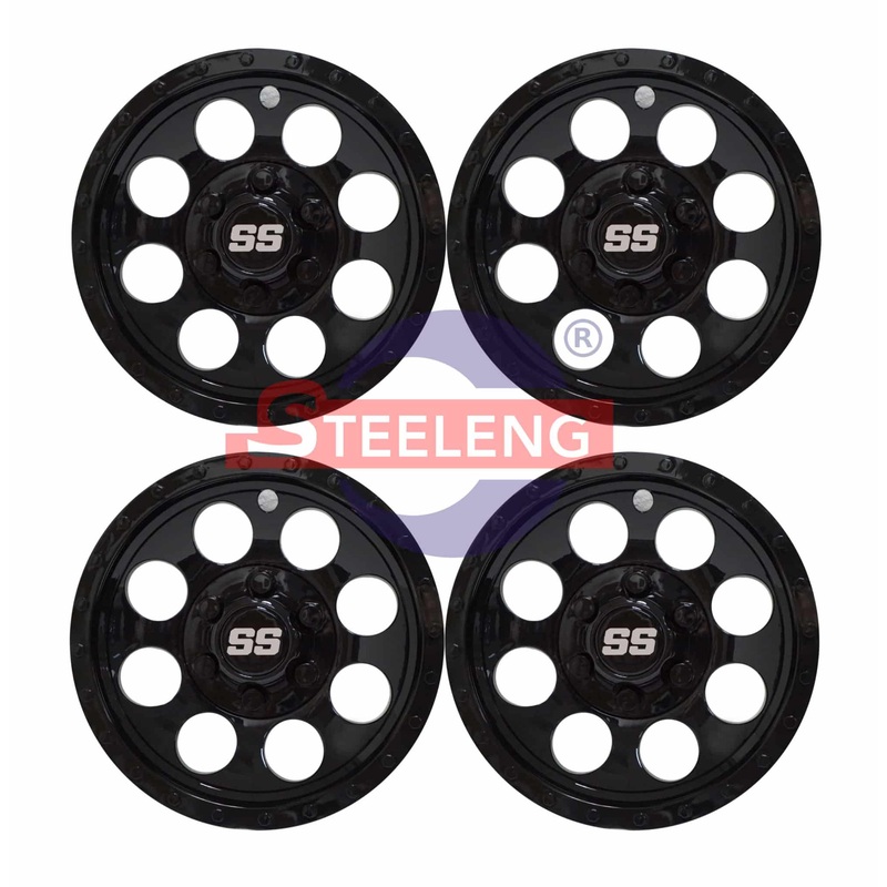 10 Wheel Covers Glossy Black finish SS design (SET OF 4) – WC1002